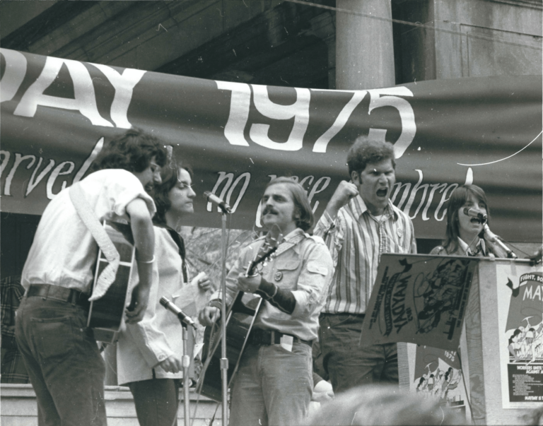 "Workers Rising" performance, May Day Rally, Union Square, NYC, May 1, 1975