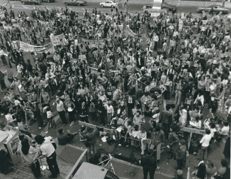 May Day rally, Union Square, New York City, May 1, 1975