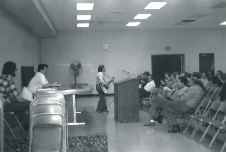 Local 1397 Union Hall rally, Sept. 1984
