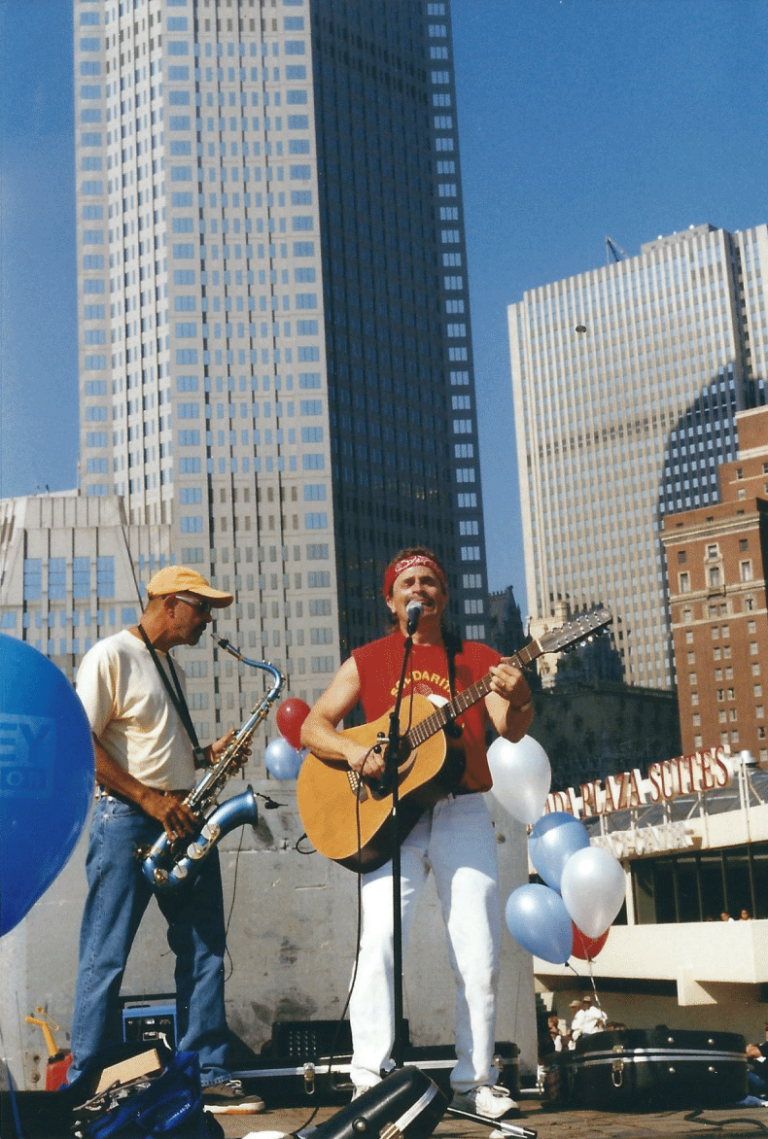 Labor Day float, Sept. 2000 with Robbie Klein, downtown Pittsburgh
