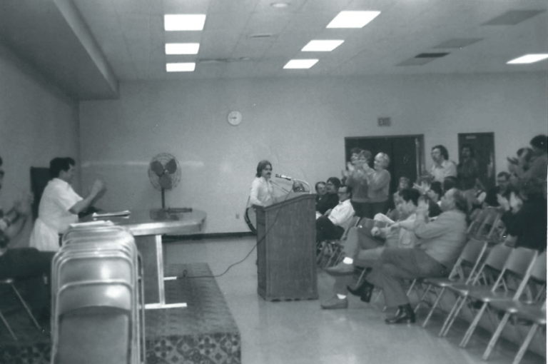 Local 1397 Union Hall rally, Sept. 1984